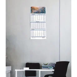 House of Doolittle 14-Month: Dec 2025 to Jan 2027 8 in. x 17 in. Scenic Photography Earthscapes Recycled 3-Month Vertical Wall Calendar - White Sheets