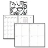 House of Doolittle Recycled Non-Dated Monthly/Weekly Abstract Faces Planner - Black/White Cover