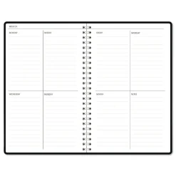 House of Doolittle Recycled Non-Dated Monthly/Weekly Black and White Floral Planner - Black/White Cover