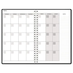 House of Doolittle Recycled Non-Dated Monthly/Weekly Black and White Floral Planner - Black/White Cover
