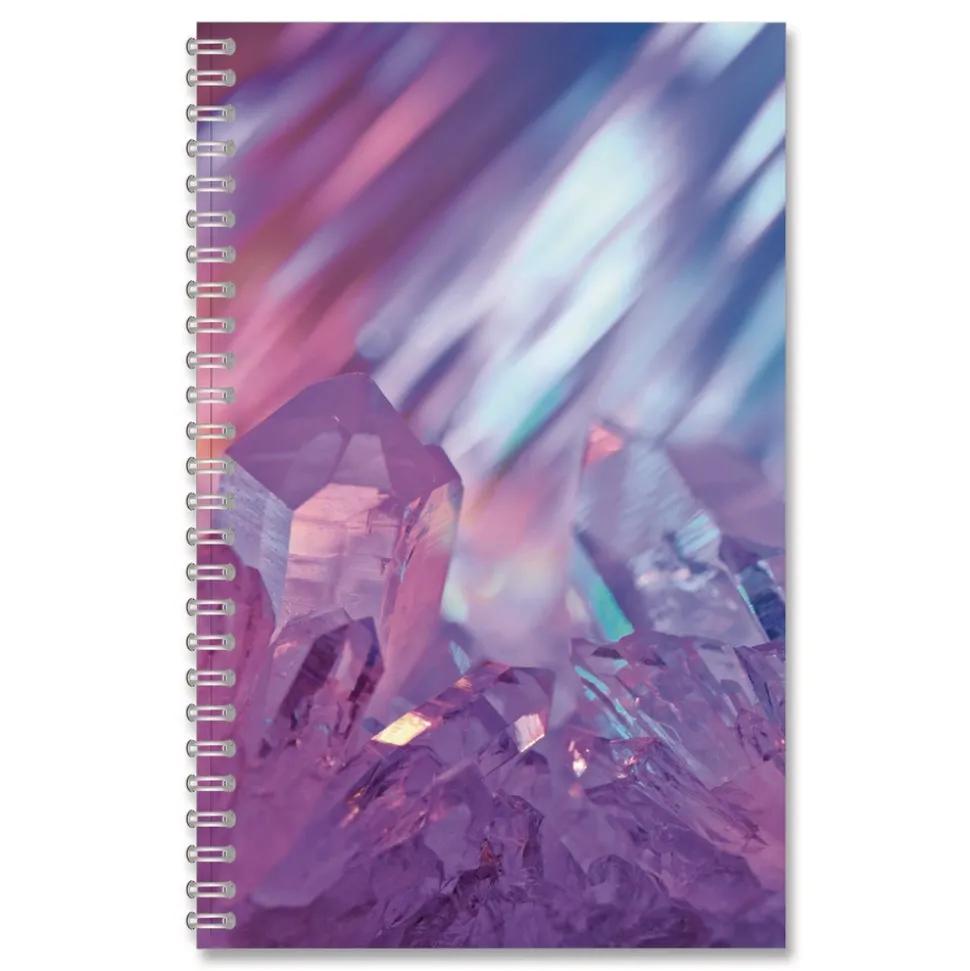 House of Doolittle Recycled Non-Dated Monthly/Weekly Crystals Planner - Blue/Pink/White Cover