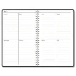 House of Doolittle Recycled Non-Dated Monthly/Weekly Flower Tiles Planner - Tan/Black/White Cover