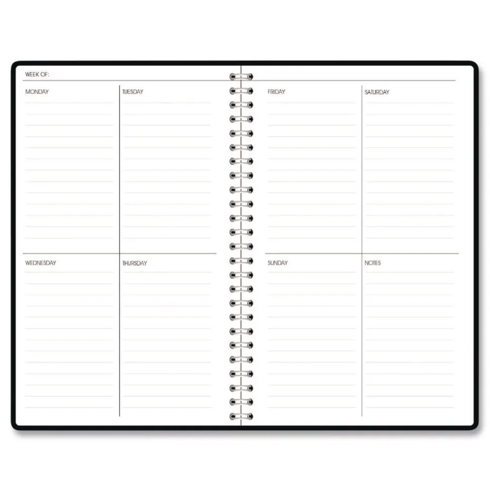 House of Doolittle Recycled Non-Dated Monthly/Weekly Flower Tiles Planner - Tan/Black/White Cover