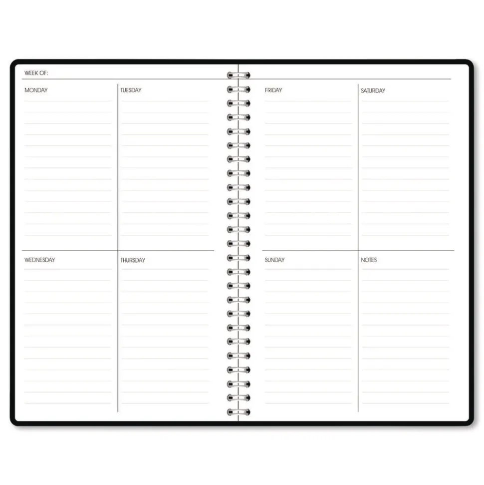 House of Doolittle Recycled Non-Dated Monthly/Weekly Cherry Blossoms Planner - Black/White Cover