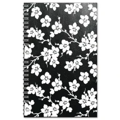 House of Doolittle Recycled Non-Dated Monthly/Weekly Cherry Blossoms Planner - Black/White Cover