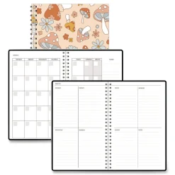 House of Doolittle Recycled Non-Dated Monthly/Weekly Mushrooms Planner - Multicolor Cover