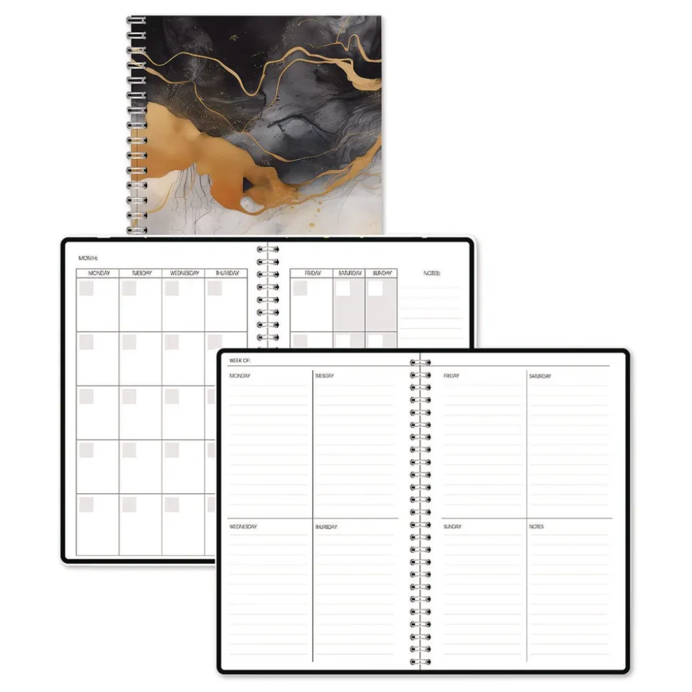 House of Doolittle Recycled Non-Dated Monthly/Weekly Gold and Smoke Planner - Multicolor Cover