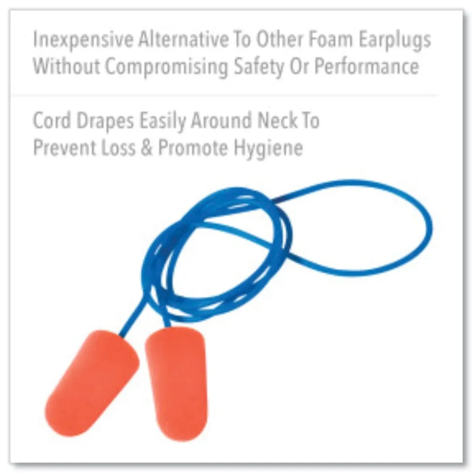 Howard Leight by Honeywell X-TREME 32 dB Corded Disposable Earplugs - One Size Fits Most Orange (2000/Carton)
