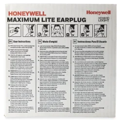 Howard Leight by Honeywell 30NRR MAXIMUM Lite Corded Single-Use Earplugs - Green (100/Box)