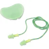 Howard Leight by Honeywell 100-Pair Corded Fusion Multiple-Use Earplug - Small, Green/Yellow