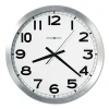 Howard Miller 15.75 in. Overall Diameter Spokane Wall Clock - Silver Case