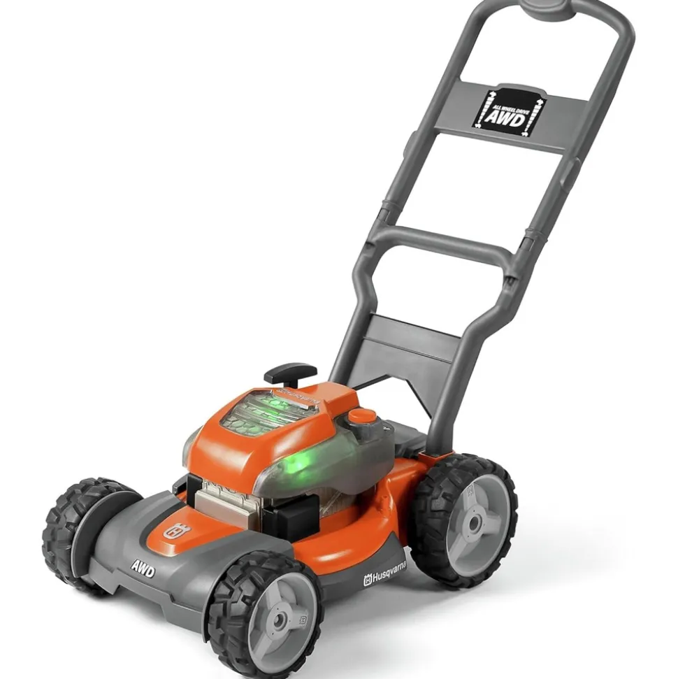 Husqvarna Toddler Toy Lawn Mower with Realistic Sounds and Light-Up Engine for Ages 2 and Up