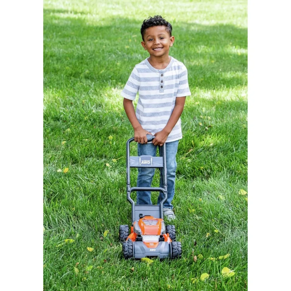 Husqvarna Toddler Toy Lawn Mower with Realistic Sounds and Light-Up Engine for Ages 2 and Up