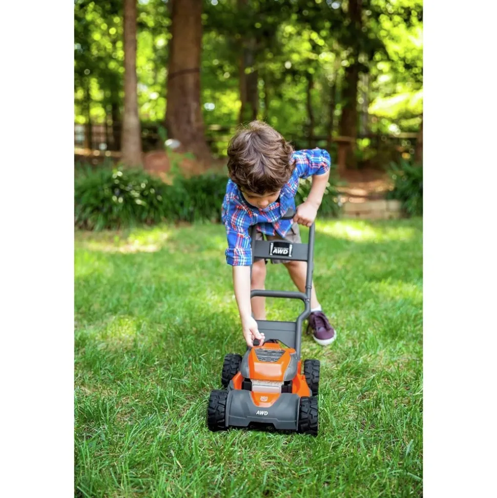Husqvarna Toddler Toy Lawn Mower with Realistic Sounds and Light-Up Engine for Ages 2 and Up