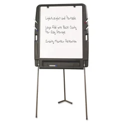 Iceberg 35 in. x 30 in. Ingenuity Portable Flipchart Easel with Dry Erase Surface - White Surface/Charcoal Gray Frame