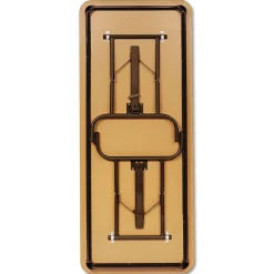 Iceberg 72 in. x 18 in. x 29 in. OfficeWorks Commercial Wood-Laminate Rectangular Folding Table - Mahogany