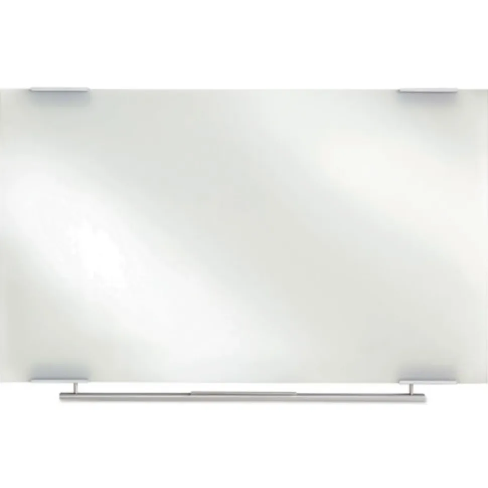 Iceberg Clarity 72 in. x 36 in. Glass Dry Erase Board with Aluminum Trim - White Surface