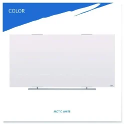 Iceberg Clarity 72 in. x 36 in. Glass Dry Erase Board with Aluminum Trim - White Surface
