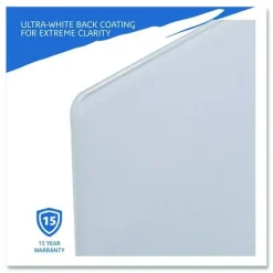 Iceberg Clarity 72 in. x 36 in. Glass Dry Erase Board with Aluminum Trim - White Surface