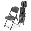 Iceberg Rough n Ready 18 in. Seat Height Commercial Folding Chair Supports Up to 350 lb - Charcoal Seat/Back/Charcoal Base (4/Pack)