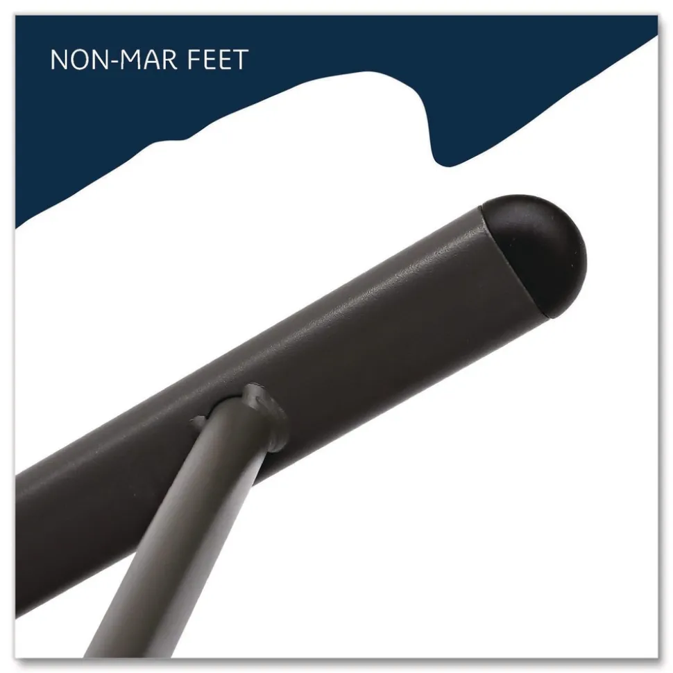 Iceberg Rough N Ready Series Resin Folding Chair, Steel Frame, Platinum