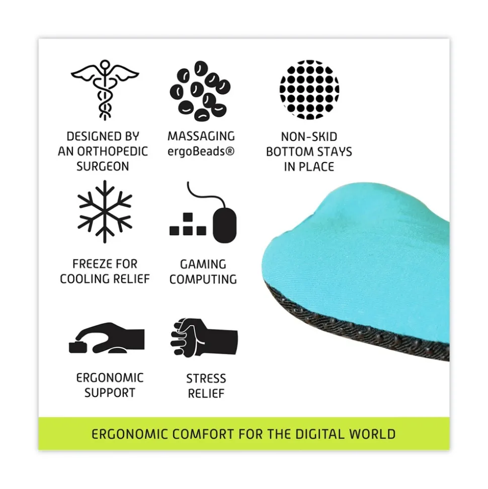 IMAK Ergo Le Petit 4.25 in. x 2.5 in. Mouse Wrist Cushion - Teal