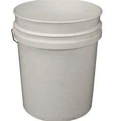 Impact 11.25 in. Diameter 5 Gallon Polyethylene Utility Bucket with Lid - White