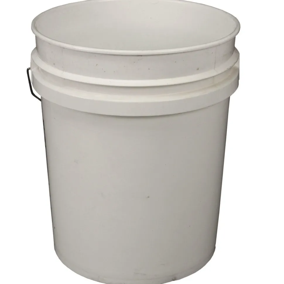 Impact 11.25 in. Diameter 5 Gallon Polyethylene Utility Bucket with Lid - White