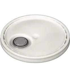 Impact 11.25 in. Diameter 5 Gallon Polyethylene Utility Bucket with Lid - White