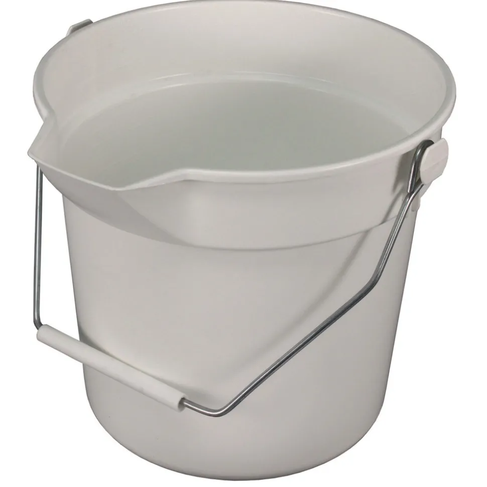 Impact 10.63 in. Diameter 10 quart Polypropylene Deluxe Heavy-Duty Bucket - Gray