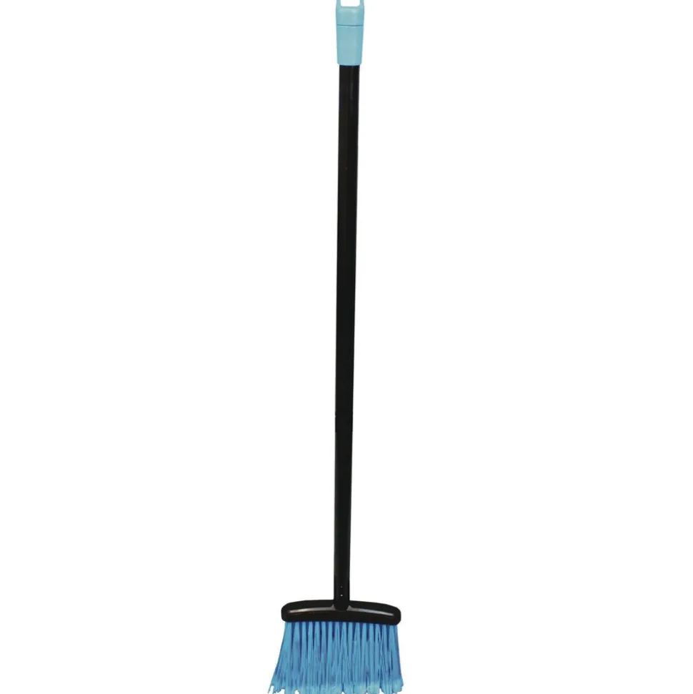 Impact 36.86 in. Lobby Dust Pan Broom - Black/Blue (12/Carton)