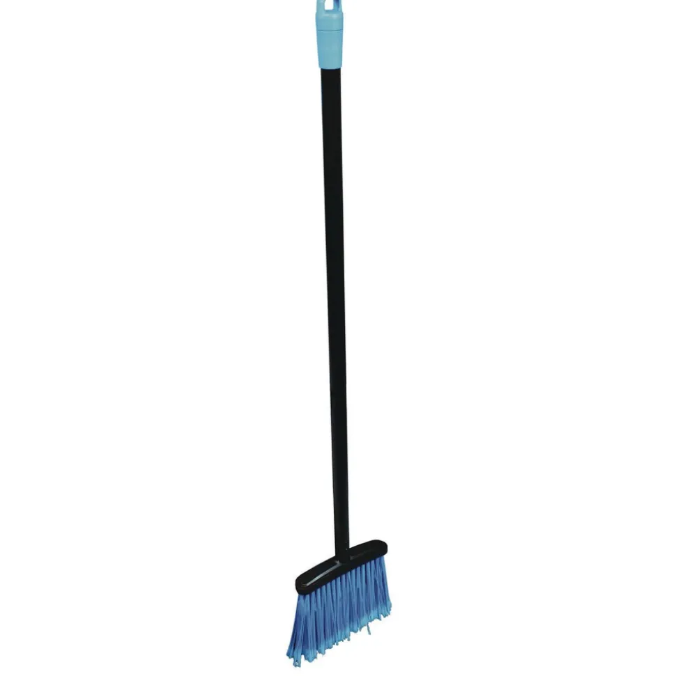 Impact 36.86 in. Lobby Dust Pan Broom - Black/Blue (12/Carton)