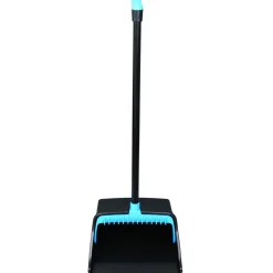 Impact 12.32 in. Wide 31.84 in. Aluminum Handle Plastic LobbyMaster Dust Pan - Blue/Black (6/Carton)