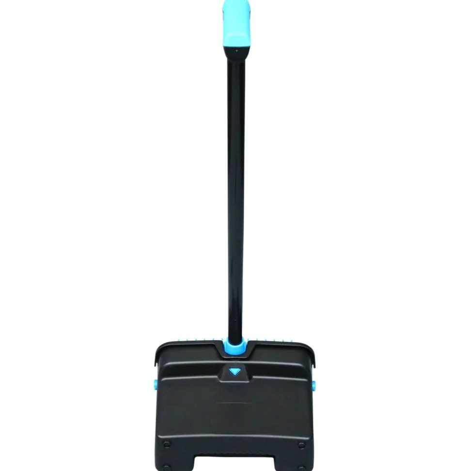 Impact 12.32 in. Wide 31.84 in. Aluminum Handle Plastic LobbyMaster Dust Pan - Blue/Black (6/Carton)