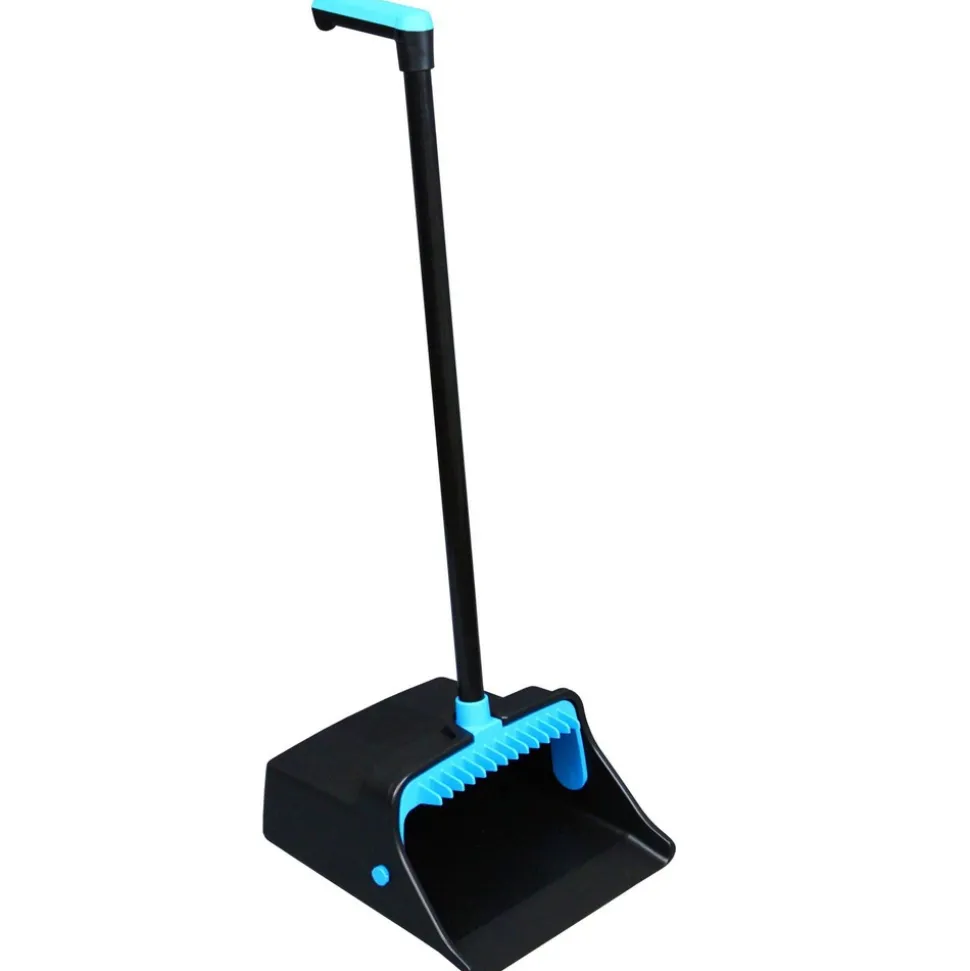 Impact 12.32 in. Wide 31.84 in. Aluminum Handle Plastic LobbyMaster Dust Pan - Blue/Black (6/Carton)