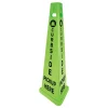 Impact 14.75 in. x 12.7 in. x 40 in. TriVu 3-Sided Curbside Pickup Here Plastic Sign - Fluorescent Green