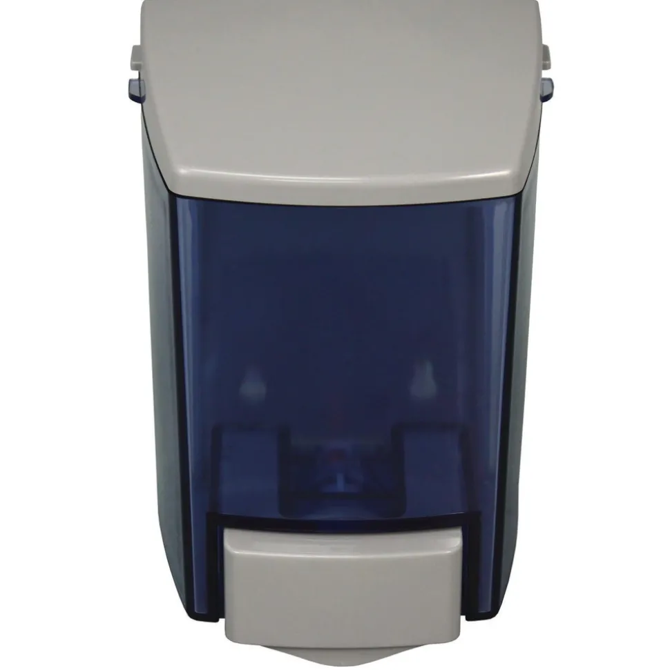 Impact ClearVu Encore 4.5 in. x 4 in. x 6.25 in. 30 oz Liquid Soap Dispenser - Gray