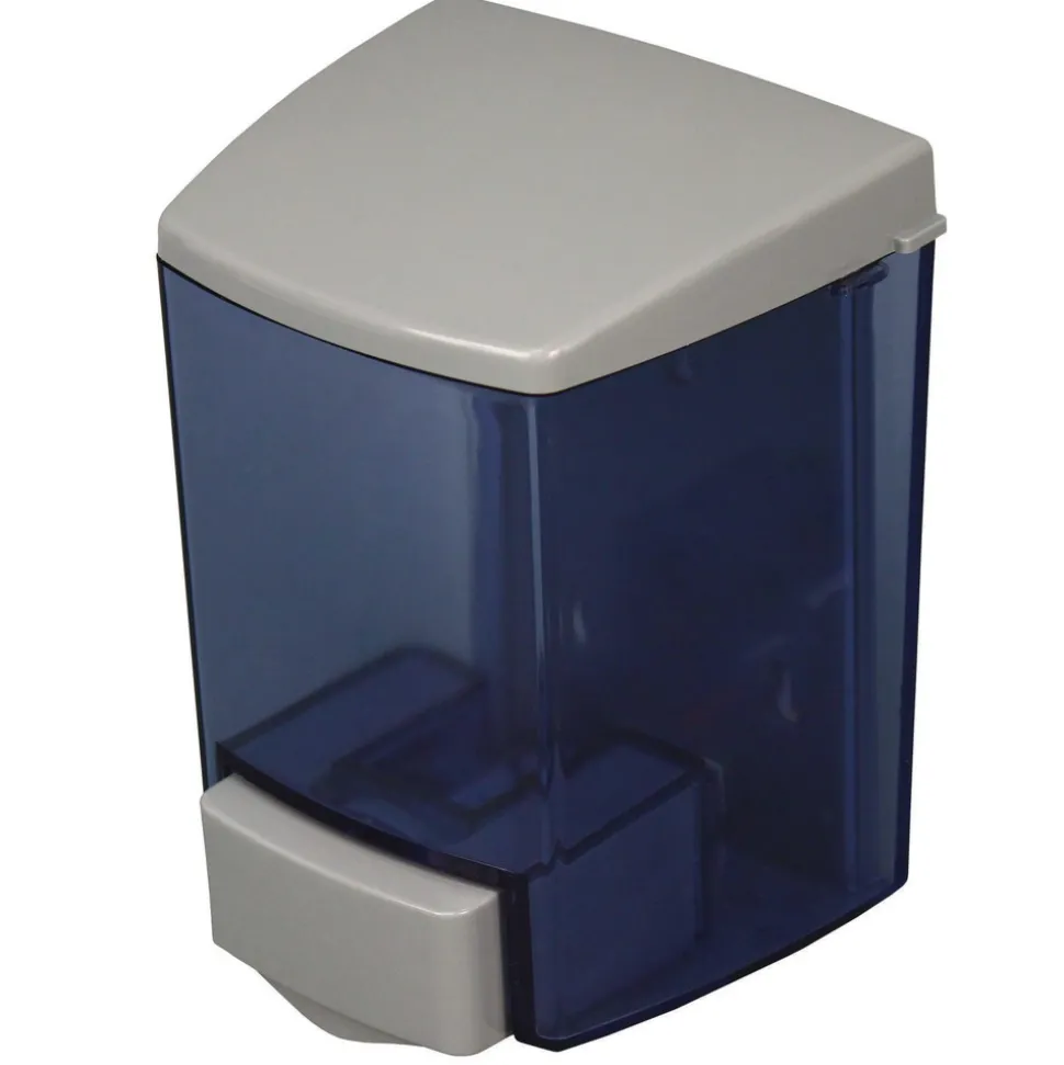Impact ClearVu Encore 4.5 in. x 4 in. x 6.25 in. 30 oz Liquid Soap Dispenser - Gray