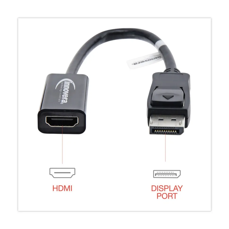 Innovera 0.65 ft. DisplayPort-HDMI Adapter - Black