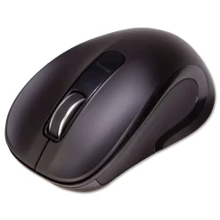 Innovera 2.4 GHz Frequency/26 ft Wireless Range Right Hand Use Mid-Size Wireless Optical Mouse with Micro USB - Black