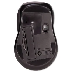 Innovera 2.4 GHz Frequency/26 ft Wireless Range Right Hand Use Mid-Size Wireless Optical Mouse with Micro USB - Black