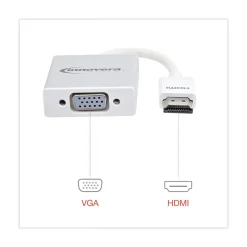 Innovera 6 in. HDMI to SVGA Adapter - White