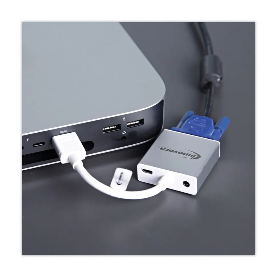 Innovera 6 in. HDMI to SVGA Adapter - White