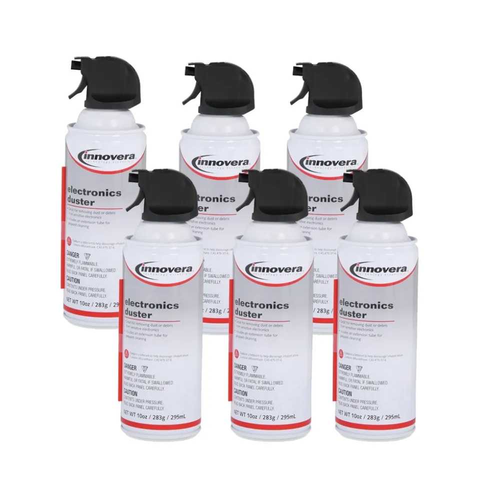 Innovera 10 oz. Compressed Air Duster Cleaner (6/Pack)