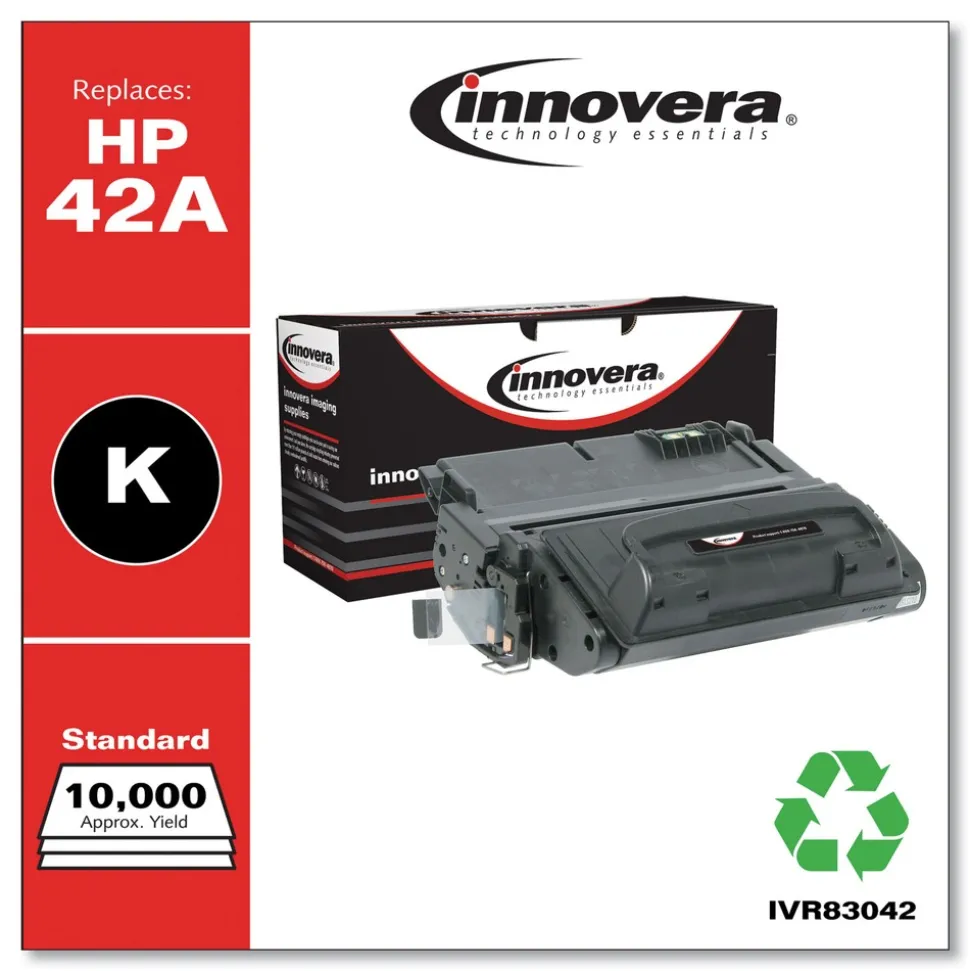 Innovera 10000 Page-Yield Remanufactured Toner Replacement for 42A (Q5942A) - Black