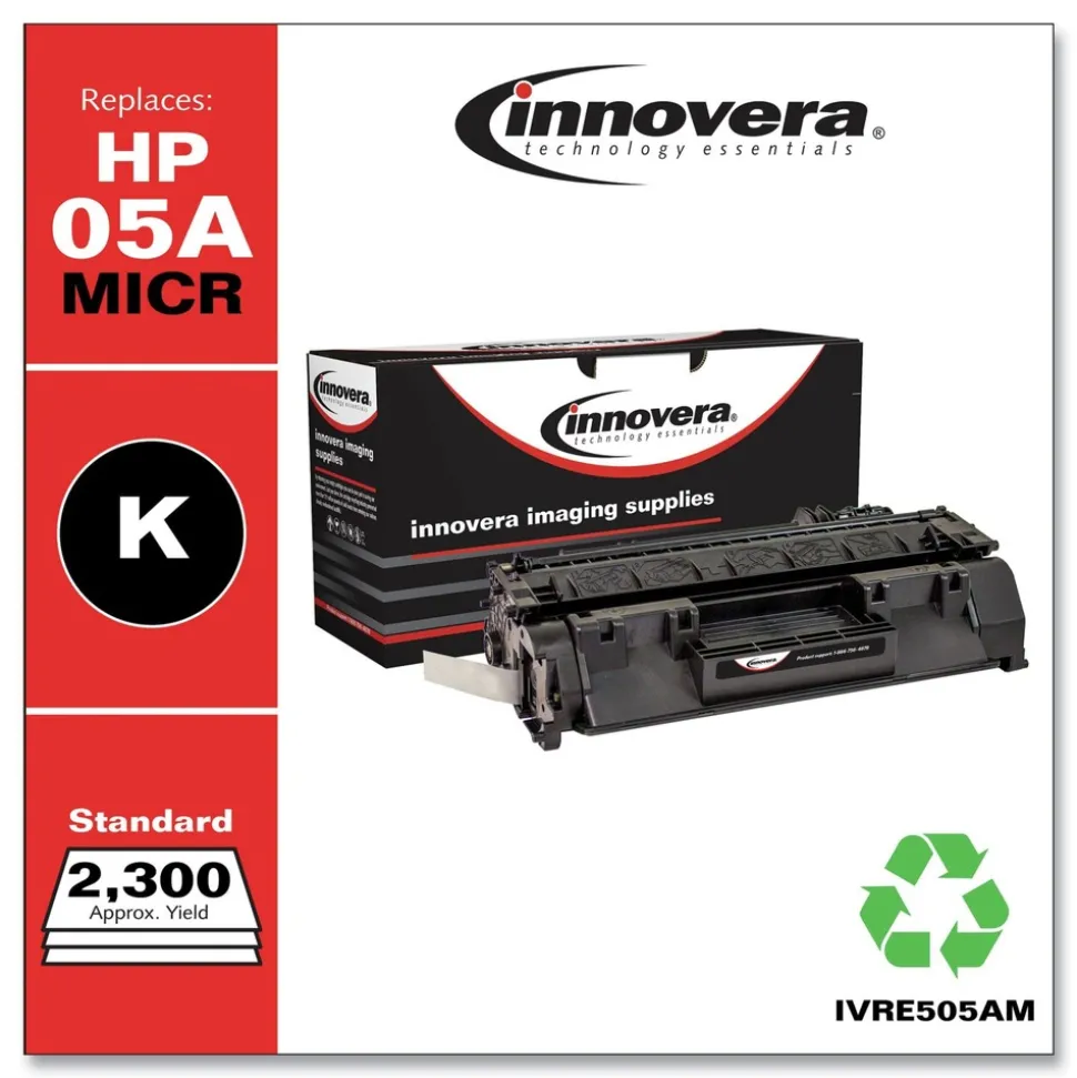 Innovera 2300 Page-Yield Remanufactured MICR Toner Replacement for 05AM (CE505AM) - Black