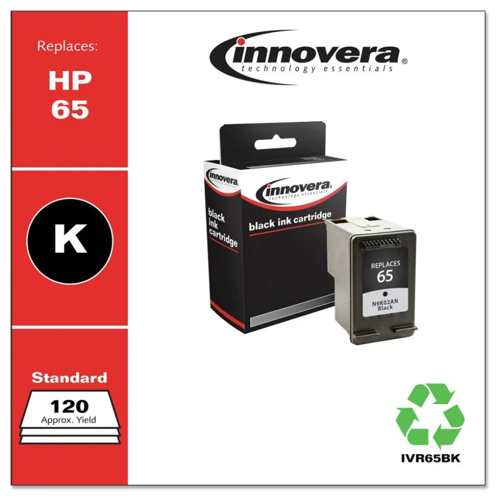 Innovera 120 Page-Yield Remanufactured Ink Replacement for 65 (N9K02AN) - Black