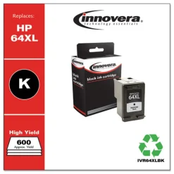 Innovera 600 Page-Yield Remanufactured High-Yield Ink Replacement for 64XL (N9J92AN) - Black