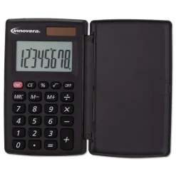 Innovera 8-Digit LCD Pocket Calculator with Hard Shell Flip Cover