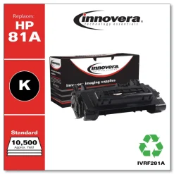 Innovera IVRF281A 10500 Page-Yield Remanufactured Toner Replacement for 81A (CF281A) - Black